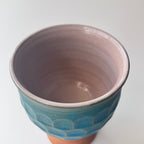 トルコ釉シノギ高杯カップ - dandeliOn