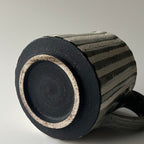 切立マグカップ（青縞々）