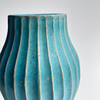 トルコ釉シノギ花器