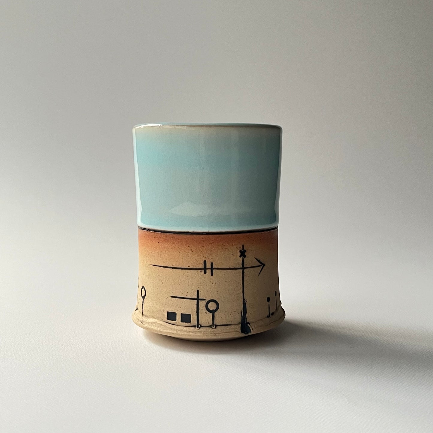 彩色カップ / 月白