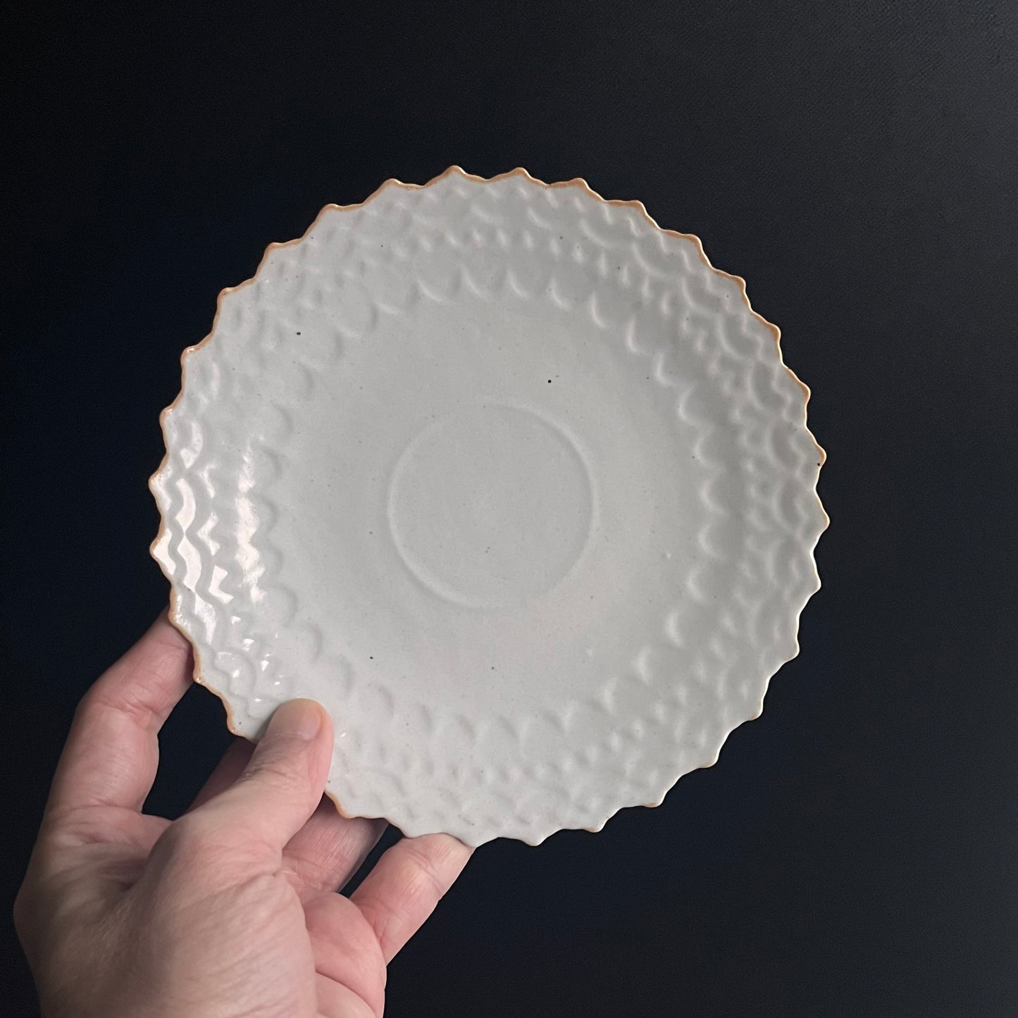 白釉デザート皿