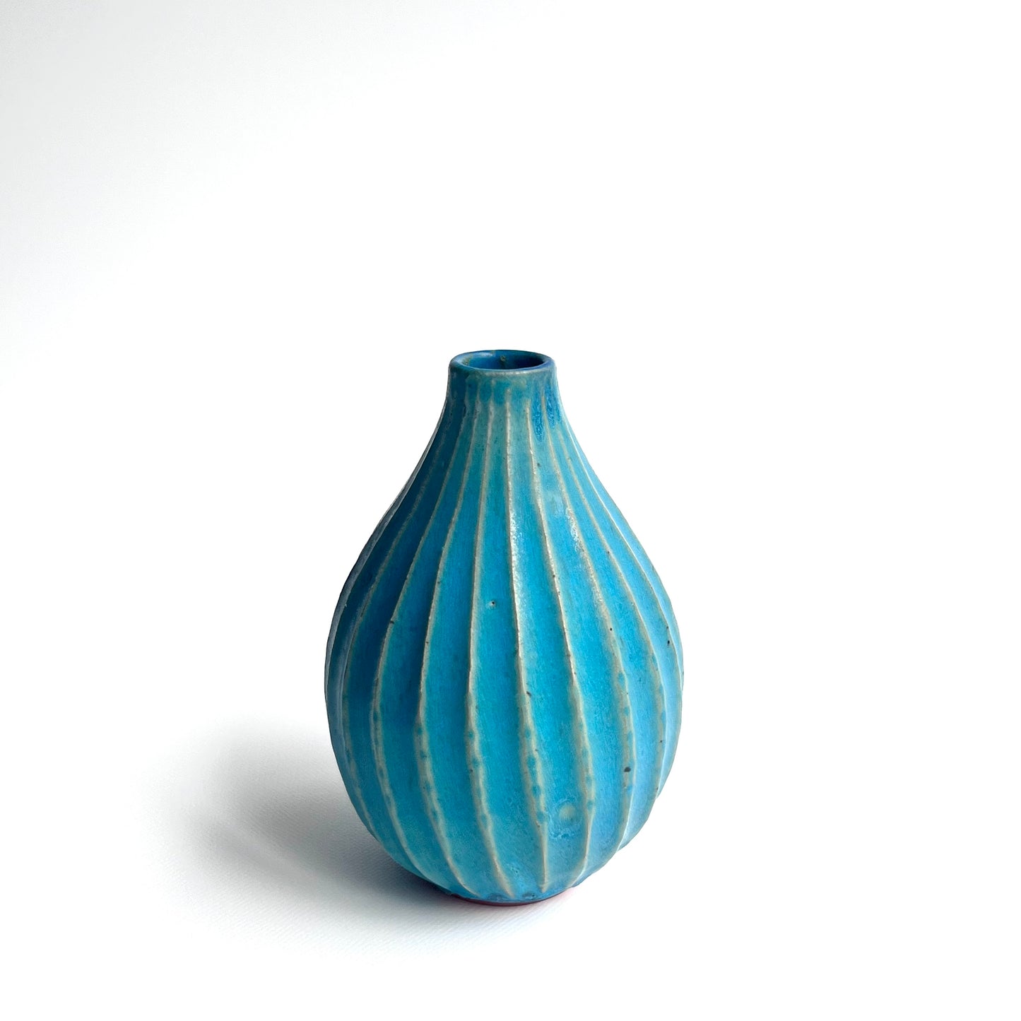 トルコ釉シノギ花器