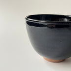 黒絵茶碗　五福蝙蝠