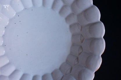 白釉菊鉢