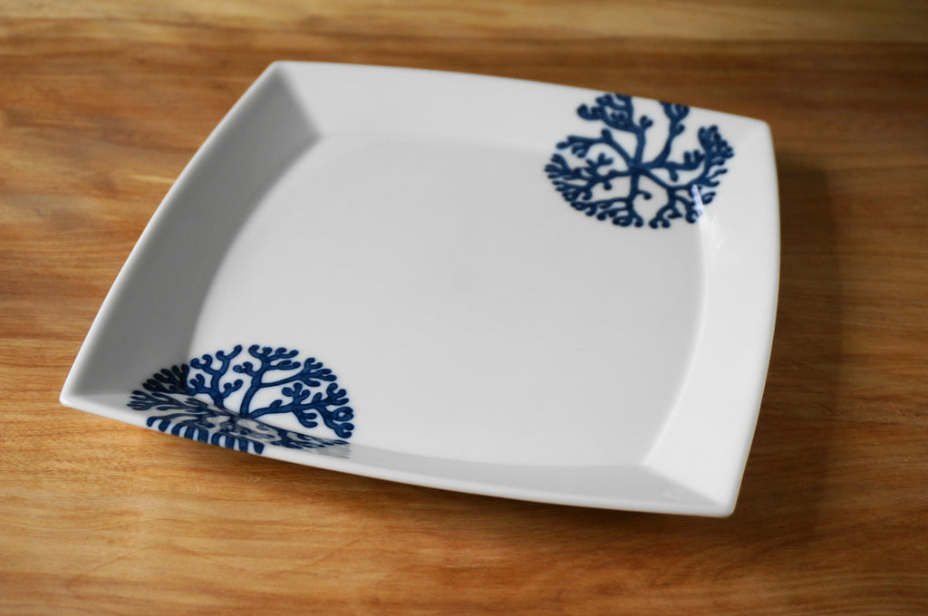 海松紋 ７寸正方角皿 - dandeliOn