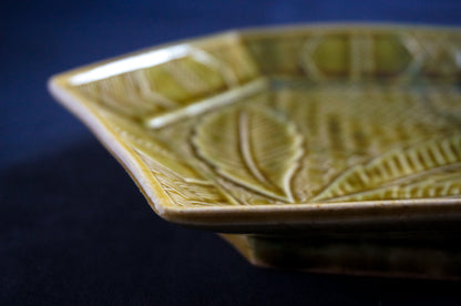 緑釉六角皿（POS）